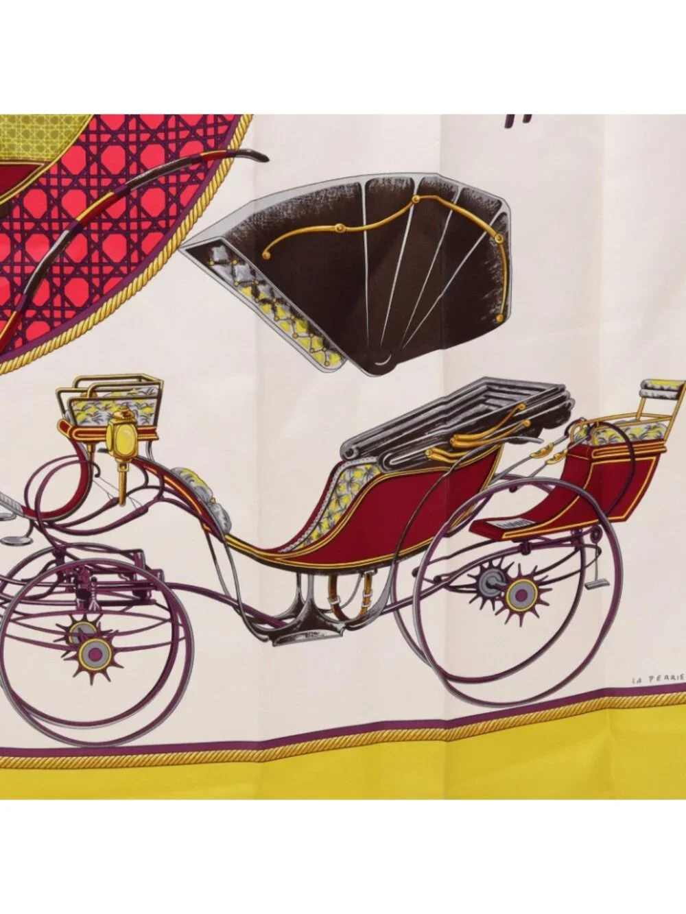 Hermes Scarf Carre 90 les Voitures Transformation Silk